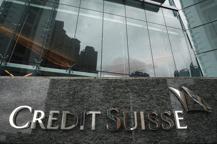 Logo of Credit Suisse is pictured outside its office building in Hong Kong