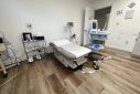 A view of the medical bed and the procedure room inside Tulsa Women's Clinic