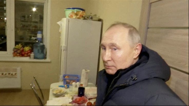 Russian President Vladimir Putin visiting Mariupol