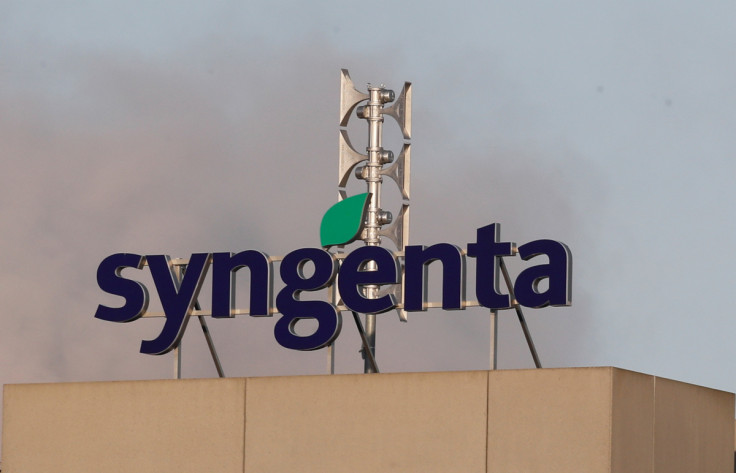 Logo is seen at the headquarters of agricultural chemical maker Syngenta in Basel