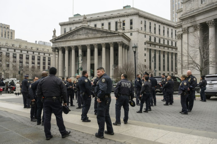 New York police have tightened security ahead of the possible indictment of Donald Trump