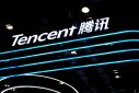 A Tencent logo is seen at its booth at the 2020 China International Fair for Trade in Services (CIFTIS) in Beijing