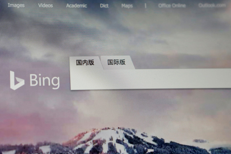 Microsoft Corp's Bing search engine is seen on a computer