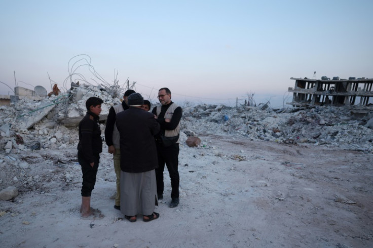 The town of Jindayris in rebel-held northern Syria, was heavily damaged in the February 6, 2023 earthquake