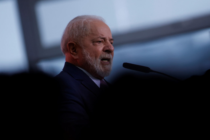 Brazil's President Luiz Inacio Lula da Silva attends a ceremony at the Planalto Palace in Brasilia