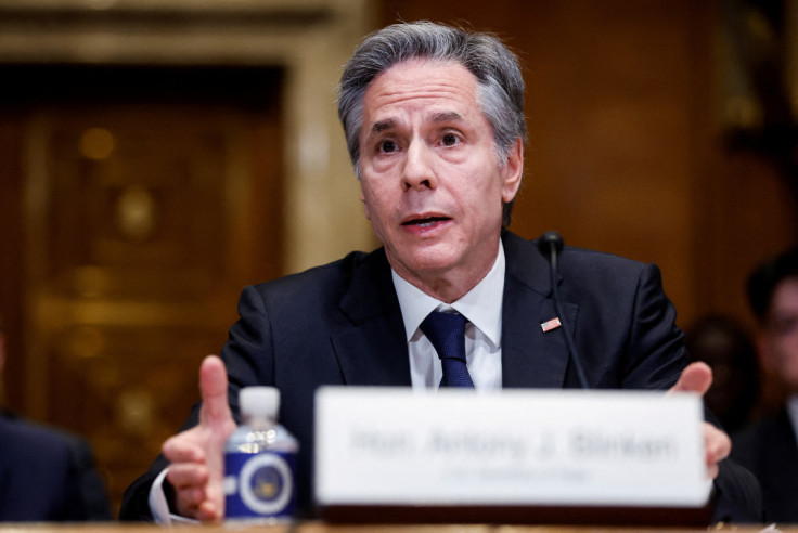 U.S. Secretary of State Blinken testifies on President Biden's proposed budget request on Capitol Hill in Washington