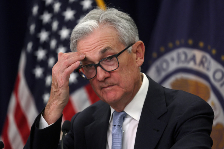 Federal Reserve Board Chairman Jerome Powell holds a news conference about the latest U.S. Fed policy decision