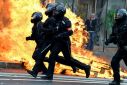 Protesters set fires in Paris on the latest day of strikes and protests over the pensions reform
