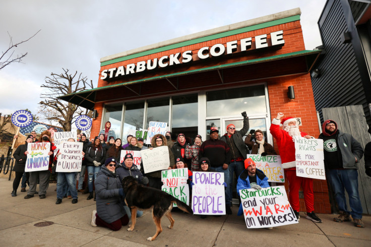 Starbucks U.S. workers at 100 stores hold one-day walkout