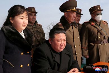 North Korean leader Kim Jong Un watches missile drill