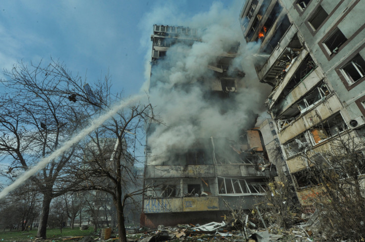 Aftermath of a Russian missile strike in Zaporizhzhia