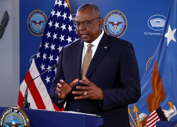 U.S. Defense Secretary Lloyd Austin and U.S. Chairman of the Joint Chiefs of Staff Mark Milley hold a news conference following a Ukraine Defense Contact Group meeting