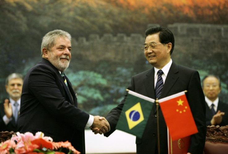 Lula, shown here visiting then-Chinese President Hu Jintao in 2009, has already been to Beijing three times