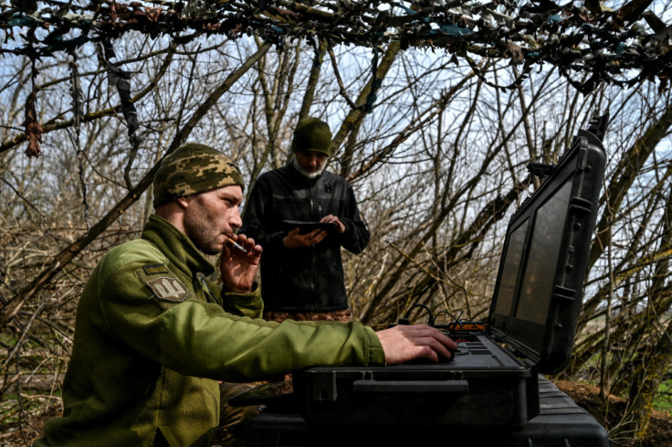Ukrainian servicemen prepare an unmanned aerial vehicle at a position near a frontline in Zaporizhzhia region