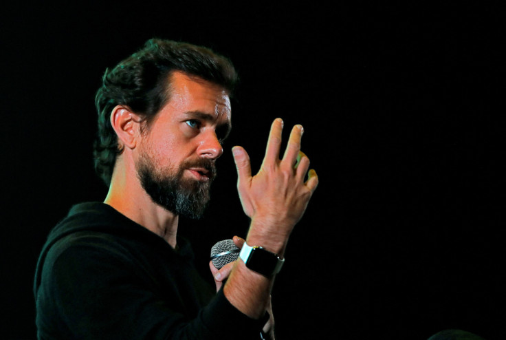 Jack Dorsey addresses students during a town hall at the Indian Institute of Technology (IIT) in New Delhi
