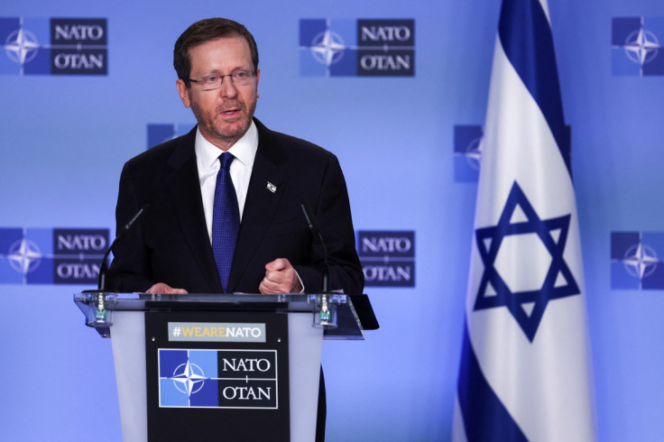 NATO Secretary General Jens Stoltenberg meets Israeli President Isaac Herzog in Brussels