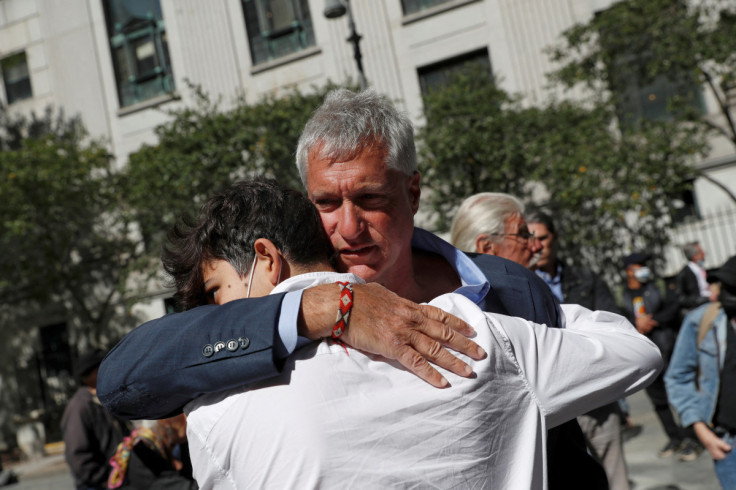 Attorney Donziger outside Manhattan Federal Courthouse in New York City