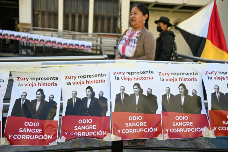 Protesters have demonstrated against the candidacy of Zury Rios, daughter of the late Guatemalan dictator Efrain Rios Montt
