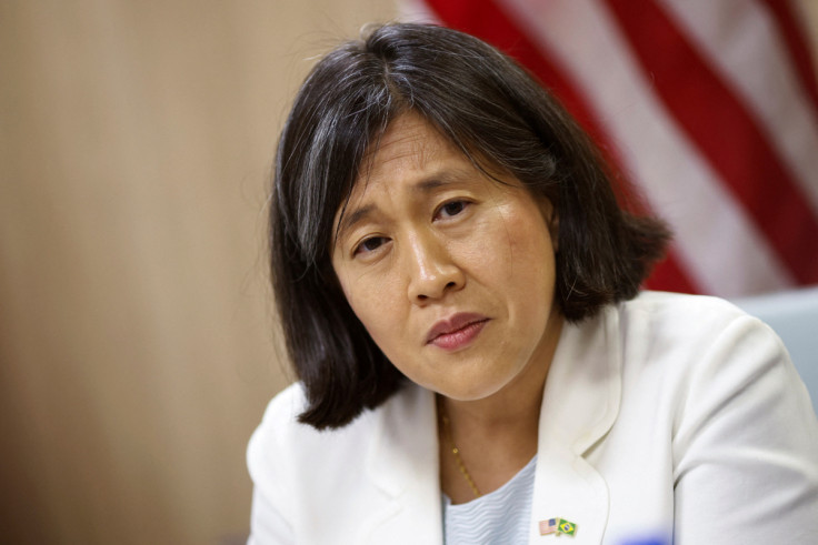 U.S. Trade Representative Katherine Tai speaks in Brasilia