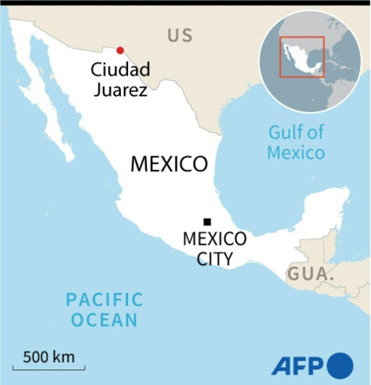 Map of Mexico showing Ciudad Juarez