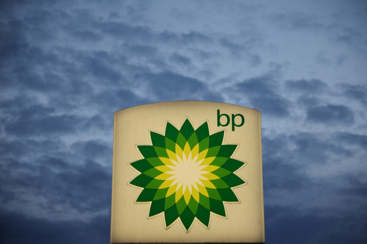 Logo of BP is seen at a petrol station in Pienkow