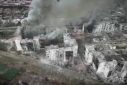 Drone footage over Bakhmut shows devastation amid fierce fighting