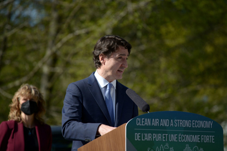 Canada's Prime Minister Justin Trudeau highlights his government's new budget with a visit to Victoria