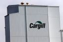 A Cargill logo is pictured on the Provimi Kliba and Protector animal nutrition factory in Lucens