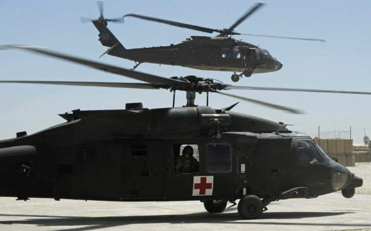 A UH-60 Black Hawk medevac helicopter in Afghanistan on May 17, 2013