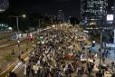 Protesters supporting the Israeli government's judicial reform proposals numbered in the thousands and blocked a Tel Aviv highway