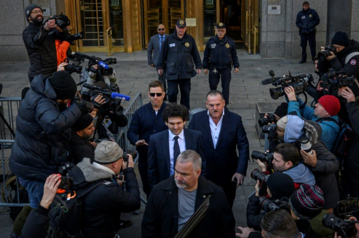 FTX founder Sam Bankman-Fried leaves the US Federal Court in New York on March 30, 2023