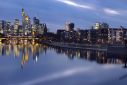 The Frankfurt, Germany, skyline during a lockdown amid the pandemic