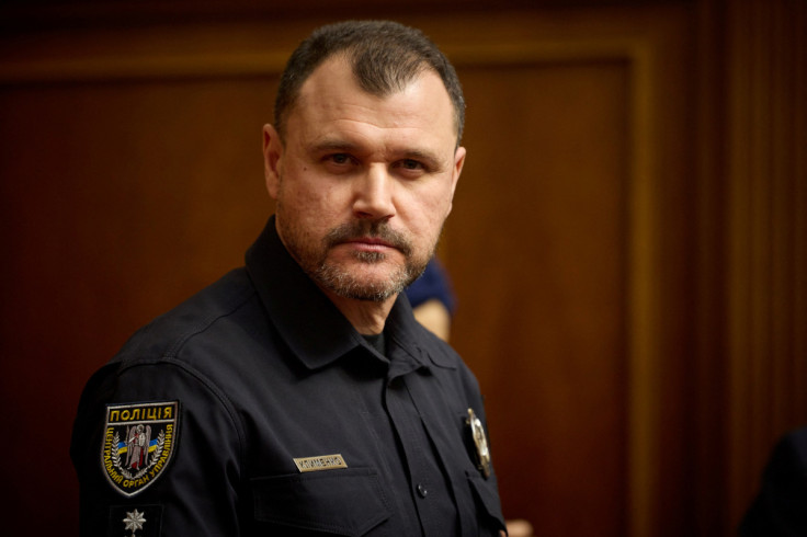 Newly appointed Ukraine's Interior Minister Klymenko looks on during a parliament session in Kyiv