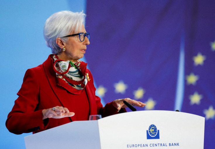 uECB President Lagarde attends a news conference following the ECB's monetary policy meeting in Frankfurt