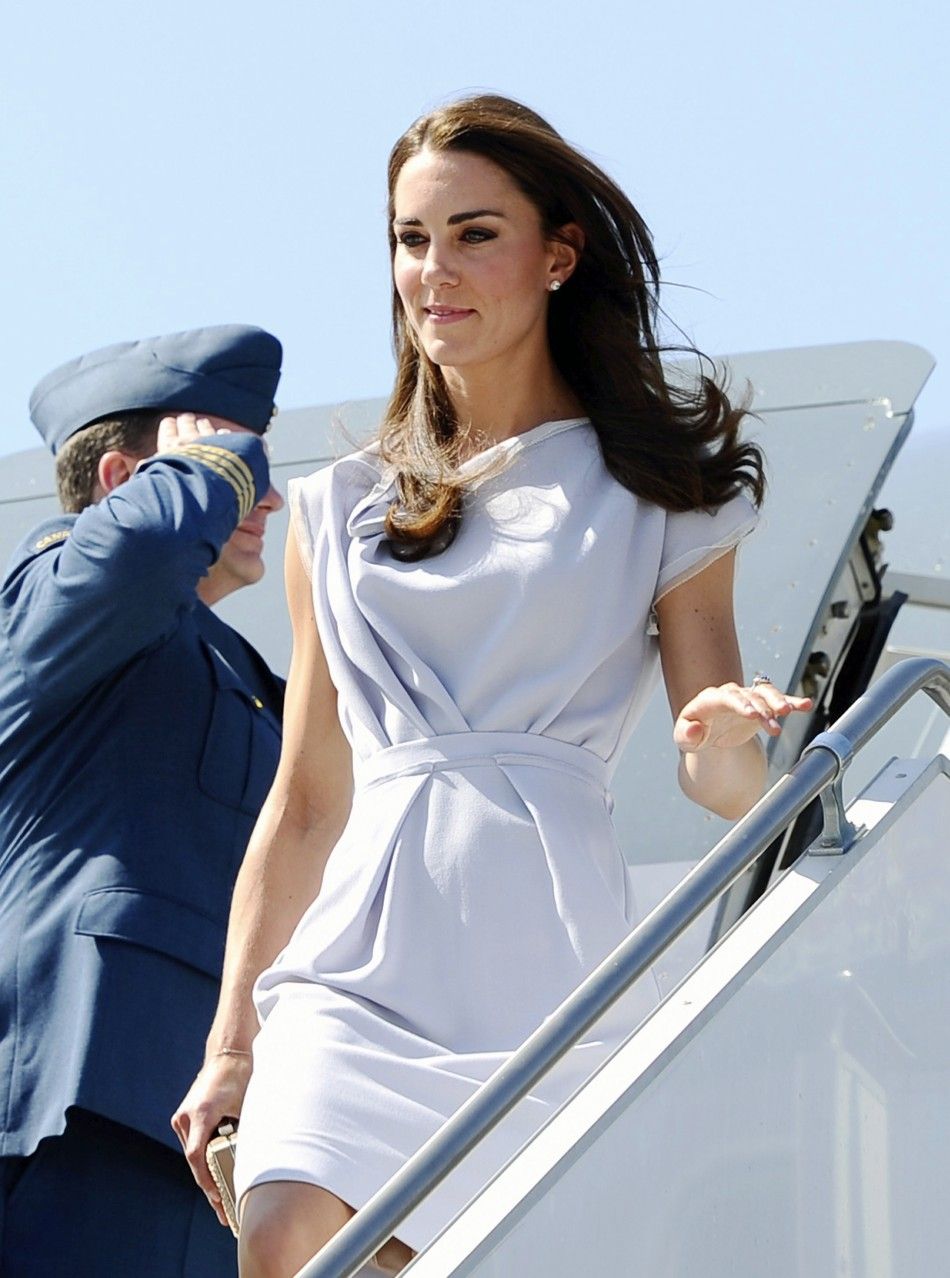 Britain039s Prince William039s wife Catherine, Duchess of Cambridge, arrives at Los Angeles International Airport in Los Angeles