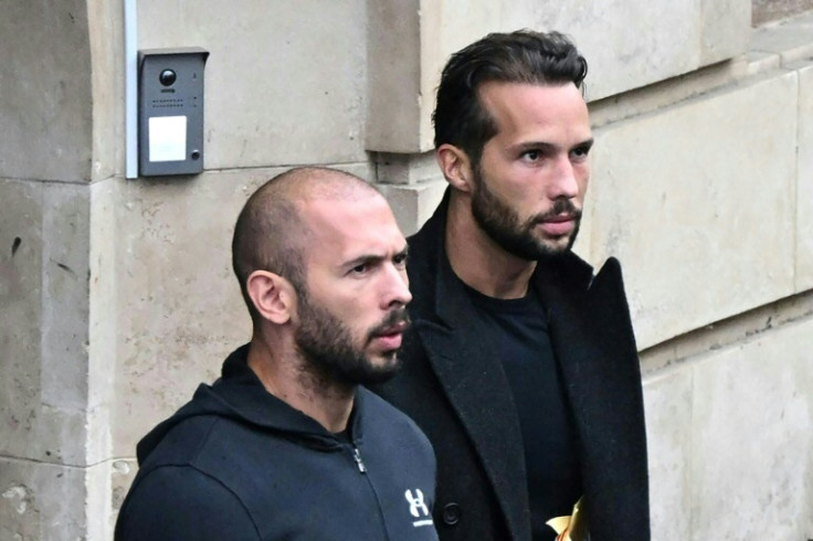 Andrew Tate, left, and his brother Tristan Tate, right, are accused of "forming an organised criminal group, human trafficking and rape"