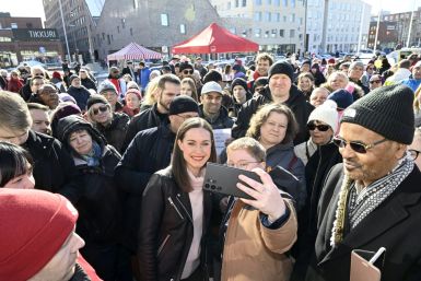 Finnish PM Sanna Marin meets with voters in Vantaa