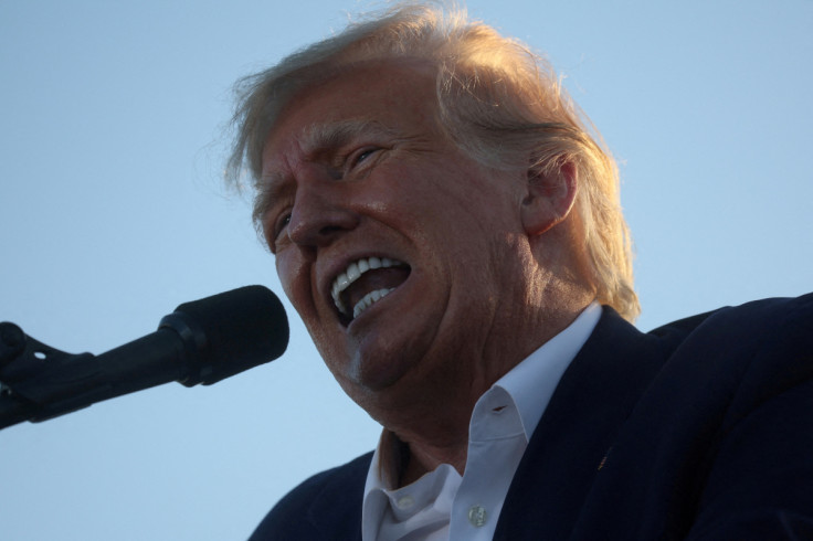 Former U.S. President Donald Trump holds a campaign rally in Waco, Texas