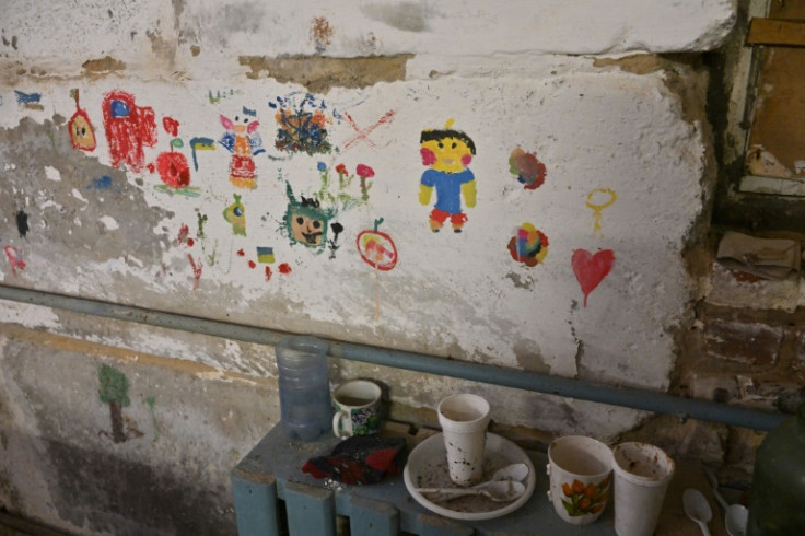 Nearly the entire population of Yagidne, 367 people, were held in the school basement