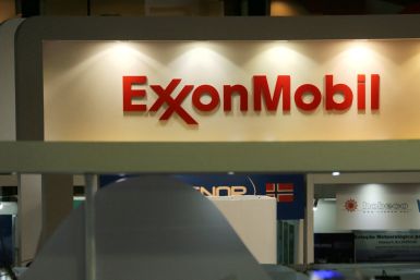 Logo of the Exxon Mobil Corp is seen at the Rio Oil and Gas Expo and Conference in Rio de Janeiro