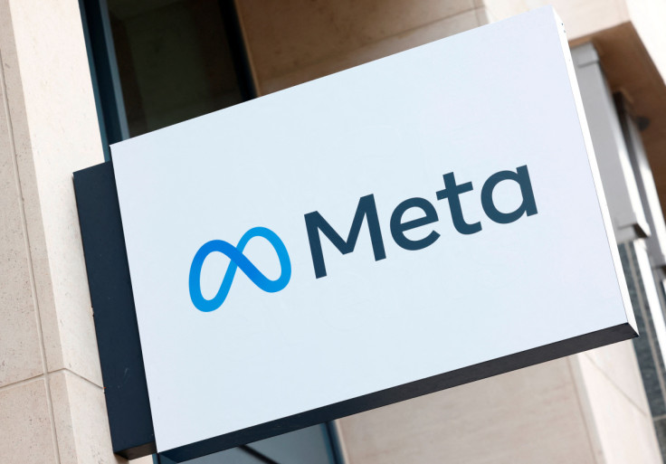 The logo of Meta Platforms' business group is seen in Brussels