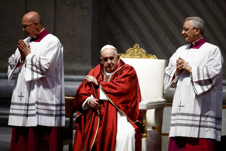 Pope Francis presides the Good Friday Passion of the Lord service at the Vatican
