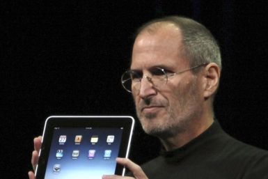 Former Apple CEO Steve Jobs with iPad