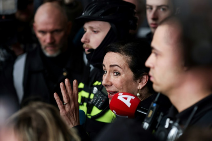 Amsterdam Mayor Femke Halsema met protesters to defend the erotic centre plans