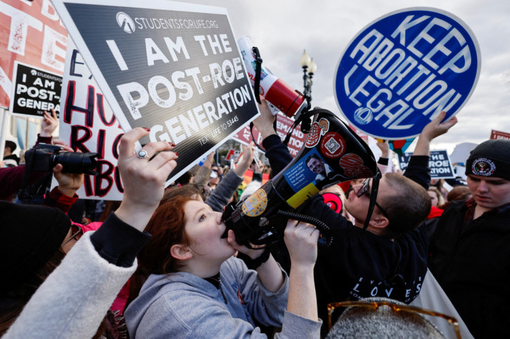 Anti-abortion demonstrators march in Washington