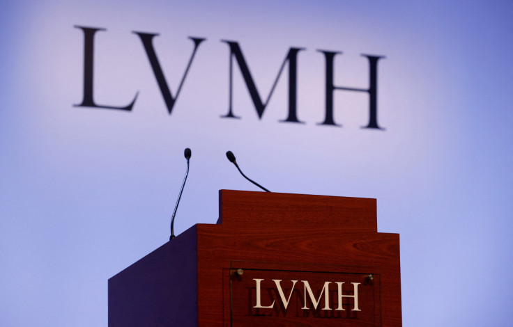 A LVMH luxury group logo is seen prior to the announcement of their 2019 results in Paris
