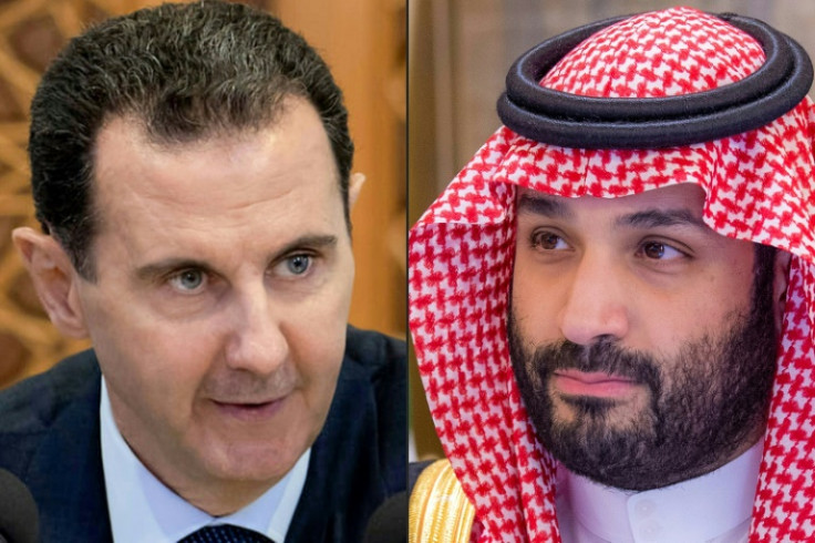 Syria's long-isolated President Bashar al-Assad (L) and Saudi Arabia's de facto ruler, Crown Prince Mohammed bin Salman