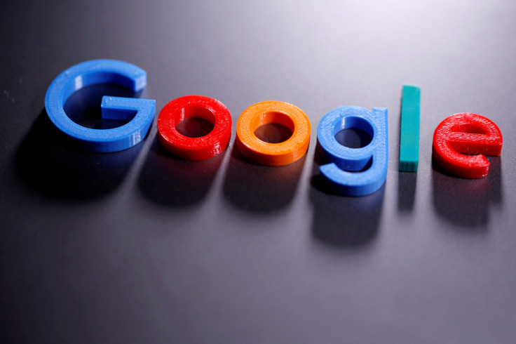 A 3D-printed Google logo is seen in this illustration