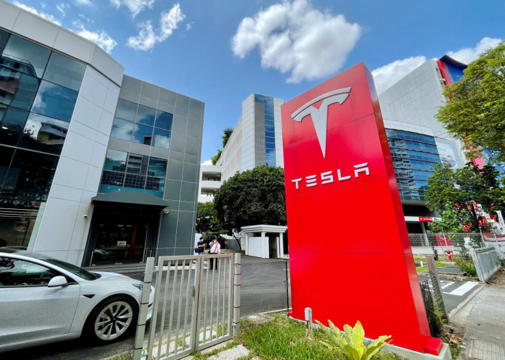 A view of the Tesla service centre in Singapore