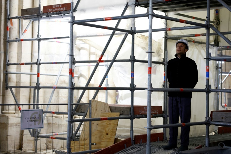 #39 Stay The Course #39 : Macron Inspects Notre Dame Restoration Drive IBTimes